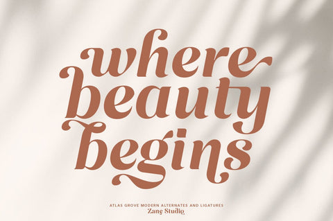 Atlas Grove Font Zane Studio55 