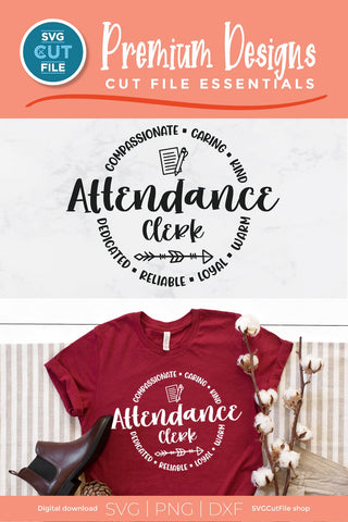 Attendance Clerk svg for shirts or tote bags SVG SVG Cut File 