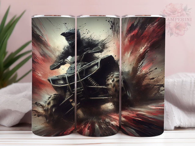 ATV 4 Wheeler 20oz Tumbler Wrap PNG, ATV Off Road Tumbler Png, Straight & Tapered Tumbler Wrap, Instant Digital Download Sublimation Li Zamperini 