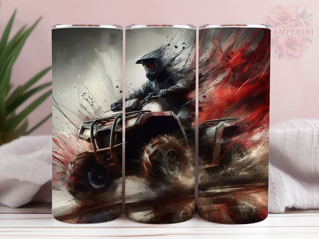 ATV 4 Wheeler 20oz Tumbler Wrap PNG, ATV Off Road Tumbler Png, Straight & Tapered Tumbler Wrap, Instant Digital Download Sublimation Li Zamperini 