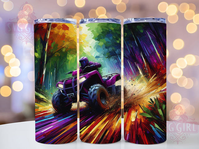 ATV Trail Adventure Rider Tumbler, Off Road Present, ATV Lover Cup, Four Wheeler Design, Trail Rider Gift, Mudding Sport Tumbler, Adventure Rider Cup Sublimation SvggirlplusArt 