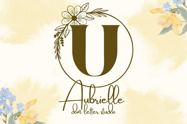 Aubrielle Monogram Font Dm Letter Studio 