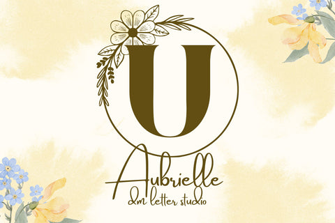 Aubrielle Monogram Font Dm Letter Studio 