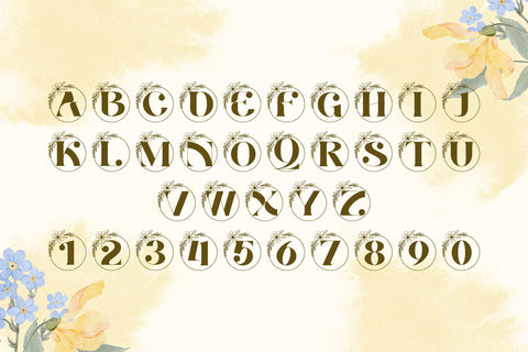 Aubrielle Monogram Font Dm Letter Studio 