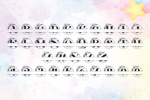 Aubrielle Split Monogram Font Dm Letter Studio 