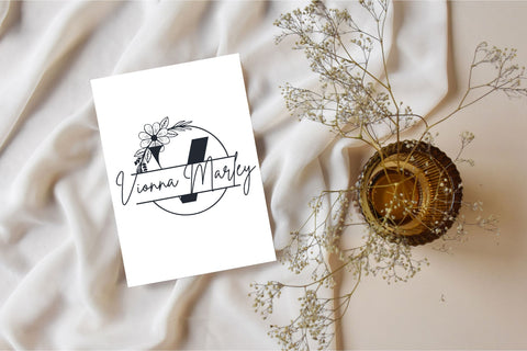 Aubrielle Split Monogram Font Dm Letter Studio 