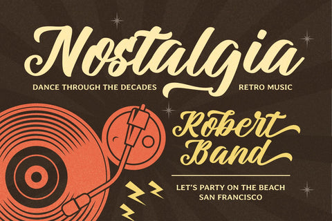 Auckland - Vintage Font Font Mozarella 