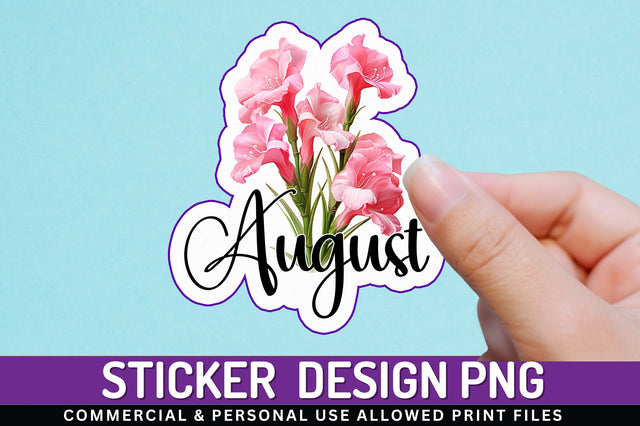 August Sticker Design Sublimation Regulrcrative 