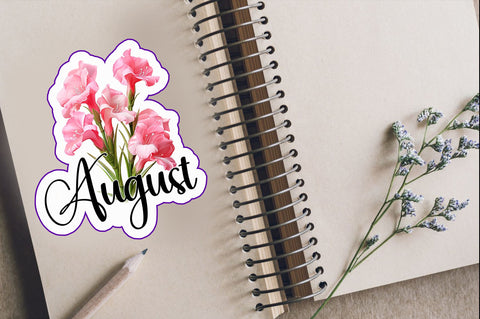 August Sticker Design Sublimation Regulrcrative 
