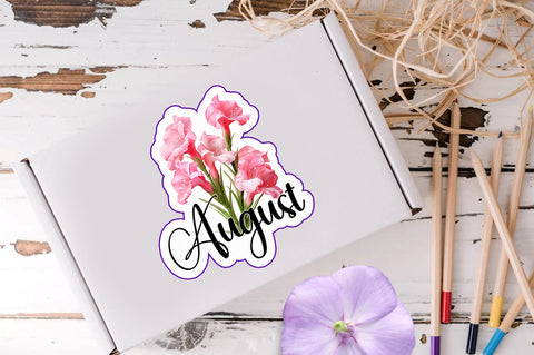 August Sticker Design Sublimation Regulrcrative 