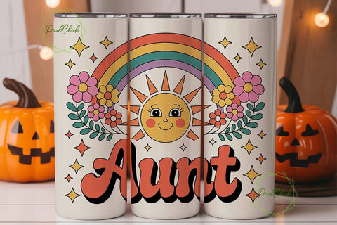 Aunt 20oz Tumbler Wrap Sublimation PixelChick 