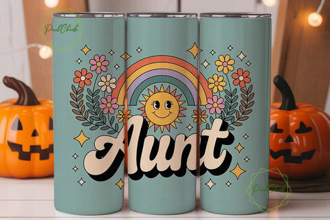 Aunt 20oz Tumbler Wrap Sublimation PixelChick 