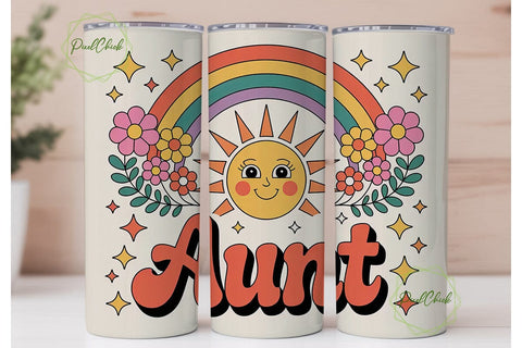 Aunt 20oz Tumbler Wrap Sublimation PixelChick 