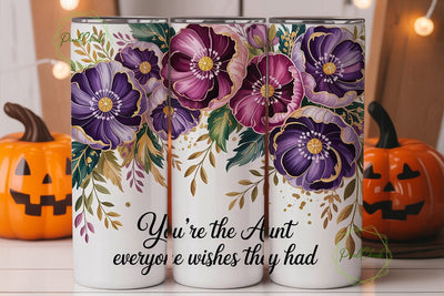 Aunt Everyone Wishes 20oz Tumbler Wrap Sublimation PixelChick 