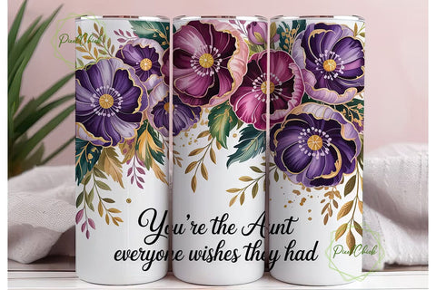 Aunt Everyone Wishes 20oz Tumbler Wrap Sublimation PixelChick 