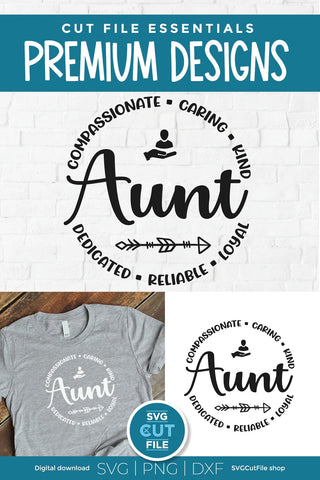 Aunt svg, auntie svg, aunts day svg, aunt circle svg, best aunt svg, aunts day gift, gift idea, for aunt, aunty, svg for cricut, svg dxf png SVG SVG Cut File 