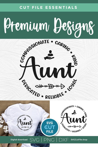 Aunt svg, auntie svg, aunts day svg, aunt circle svg, best aunt svg, aunts day gift, gift idea, for aunt, aunty, svg for cricut, svg dxf png SVG SVG Cut File 
