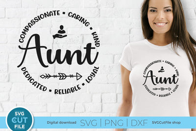 Aunt svg, auntie svg, aunts day svg, aunt circle svg, best aunt svg, aunts day gift, gift idea, for aunt, aunty, svg for cricut, svg dxf png SVG SVG Cut File 