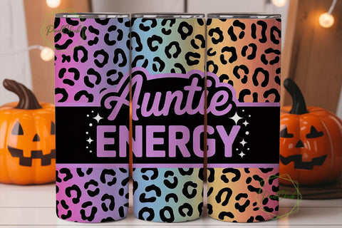 Auntie Energy 20oz Tumbler Wrap Sublimation PixelChick 