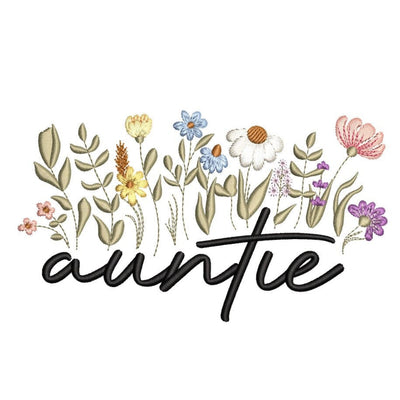 Auntie Flower Embroidery Design Floral Machine Embroidery File Digital Download for Gifts Embroidery/Applique DESIGNS Nino Nadaraia 
