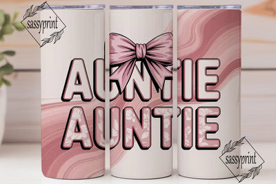 Auntie Tumbler Wrap 20oz Sublimation sassyprint 