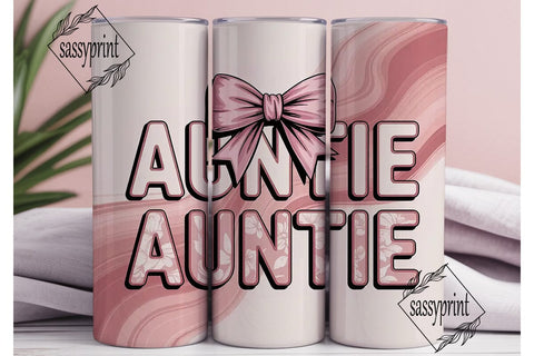 Auntie Tumbler Wrap 20oz Sublimation sassyprint 
