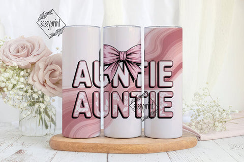 Auntie Tumbler Wrap 20oz Sublimation sassyprint 