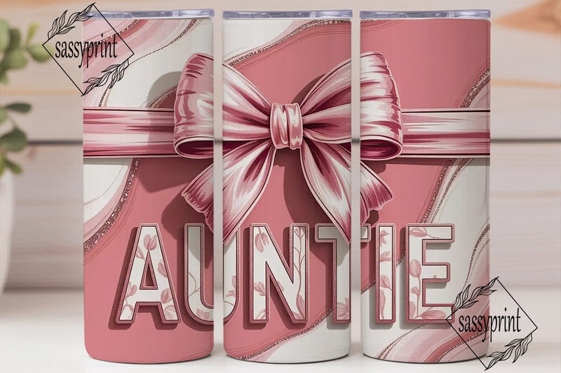 Auntie Tumbler Wrap 20oz Sublimation sassyprint 