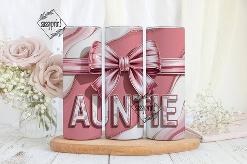 Auntie Tumbler Wrap 20oz Sublimation sassyprint 