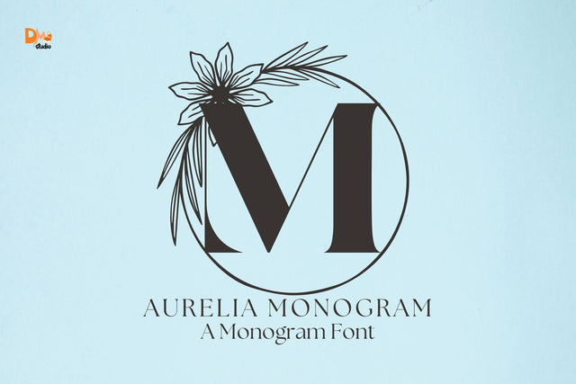 Aurelia Monogram Font Dm Letter Studio 