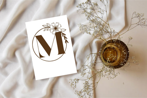 Aureus Charm Monogram Font Dm Letter Studio 