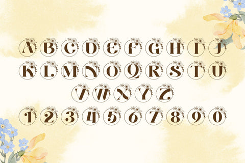 Aureus Charm Monogram Font Dm Letter Studio 