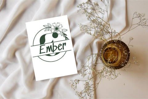 Aureus Charm Split Monogram Font Dm Letter Studio 