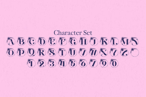 Aurora Bloom Monogram Font Dm Letter Studio 