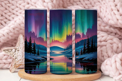 Aurora Borealis 20oz Tumbler Wrap Sublimation DesignSVG 