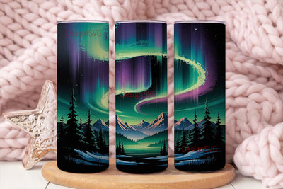 Aurora Borealis 20oz Tumbler Wrap Sublimation DesignSVG 