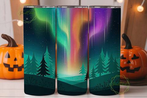 Aurora Borealis 20oz Tumbler Wrap Sublimation PixelChick 