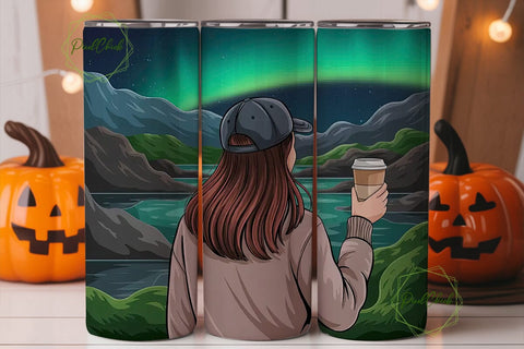 Aurora Borealis Tumbler Wrap Sublimation PixelChick 