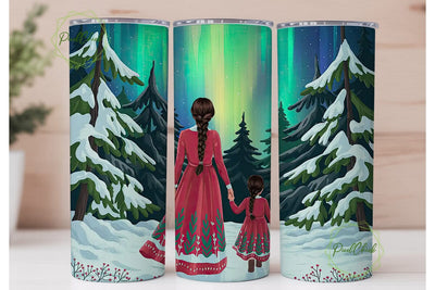 Aurora Borealis Tumbler Wrap Sublimation PixelChick 