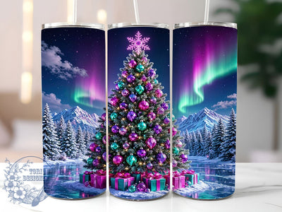 Aurora Christmas Tree 20oz Tumbler, Aurora Xmas Tree, Aurora Tree Tumbler, Christmas Aurora, Aurora Tumbler Wrap, Christmas Tree PNG, Aurora Christmas PNG, 20oz Tumbler Wrap Sublimation ToriDesigns 