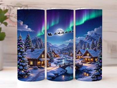 Aurora Christmas Village 20oz Tumbler, Aurora Xmas Village, Christmas Village, Aurora Village PNG, Xmas Village PNG, Village Tumbler, Aurora Christmas, 20oz Tumbler Wrap Sublimation Lara' s Designs 
