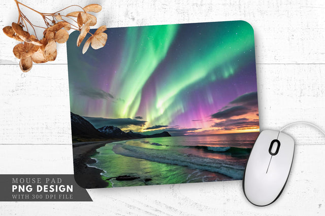 Aurora Dreams Arctic Sunset Mouse Pad Sublimation Regulrcrative 
