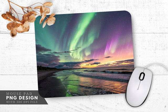 Aurora Dreams Arctic Sunset Mouse Pad Sublimation Regulrcrative 
