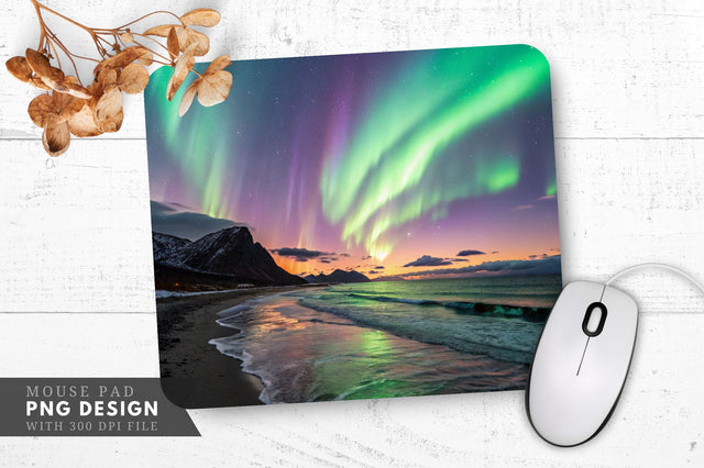 Aurora Dreams Arctic Sunset Mouse Pad Sublimation Regulrcrative 