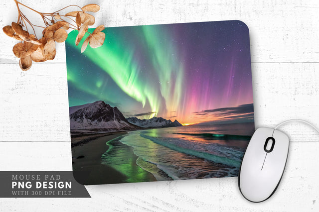 Aurora Dreams Arctic Sunset Mouse Pad Sublimation Regulrcrative 