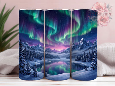 Aurora Mountain Valley 20oz Tumbler, Aurora Mtn Valley, Aurora Mountain, Mountain Valley, Aurora Valley PNG, Mountain Valley PNG, Aurora Tumbler, 20oz Tumbler Wrap Sublimation Li Zamperini 