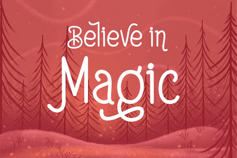 Aurora Night – Cute Celestial Handwritten Display Font Font TonisArtStudio 