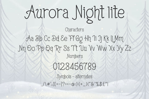 Aurora Night – Cute Celestial Handwritten Display Font Font TonisArtStudio 