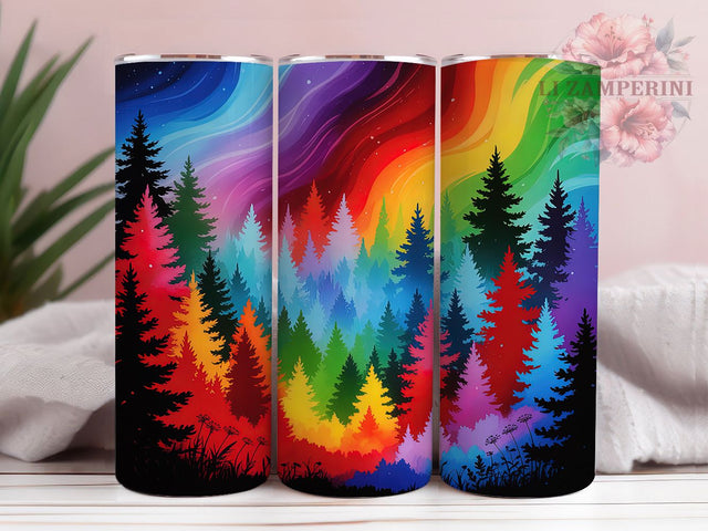 Aurora Northern Lights Tumbler, Aurora Borealis Art, Night Sky Tumbler, 20Oz Wrap Design, Winter Sublimation, Aurora Design, Scenic Night Art Sublimation Li Zamperini 