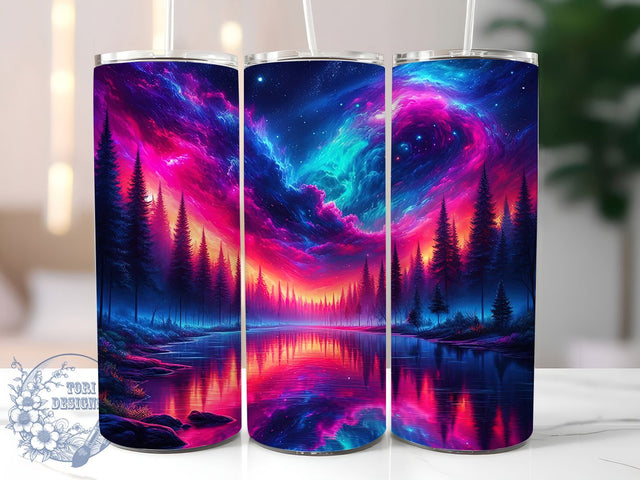 Aurora Northern Lights Tumbler, Aurora Borealis Pattern, Arctic Sky Design, 20Oz Sublimation Wrap, Aurora Night Art, Colorful Sky Texture, Tumbler Sublimation Sublimation ToriDesigns 